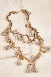 Double Chain Tassel Necklace--ZOD-MSA7006