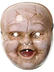 Smiling Cracked Baby Doll Halloween Mask
