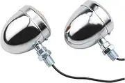 Turn Signal Indicator 2pcs Motorcycle Turn Signal Lights Amber Lighting Flashers Universal Retro Blinker Modification Rear Directional Accessories (Color : A)