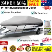 Seamanship 14-16 ft Boat Cover Trailerable Marine Grade 600D Heavy Duty New AU