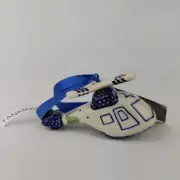 BOLESLAWIEC POLISH POTTERY ORNAMENT CHRISTMAS HELICOPTER TREES STARS A