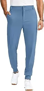 [Askdeer] Men's Golf Pants Casual Slim Fit Joggers Stretch Sweatpants Yoga Running Dress Work Pants with 5 Pockets