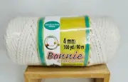 Pepperell Bonnie Craft Cord 4mm 100Yd Lamb's Wool Heat Fusible Macrame New