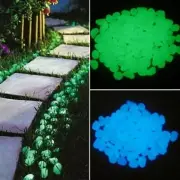 200x Large Pebbles Stone Glow in the Dark Home Garden Walkway Aquarium Fish Tank