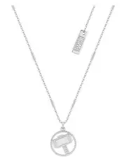 [Couture Kingdom] 925 Sterling Marvel Thor Hammer Fashion Necklace in Silver