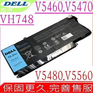 DELL V5460 電池 適用戴爾 V5460，5460D，5460R，V5460D，V5460R，5470，5470D，5470R，VH748，V5480D，14-5480，14 5439，l4ZD-3526，l4ZD-3528，l4ZD-3528T，3ICP7/65/80，P34F，P34F001，5460，V5470D，V5470R，5560，5560D，5560R，V5560D，V5560R，451-BBBY，TWRRK，VH748，P34F，P34F001，6PHG8