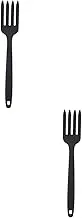 OKUMEYR 2pcs Salad Mixing Fork Large Silicone Cooking Fork Reusable Odorless Kitchen Gadget Ergonomic