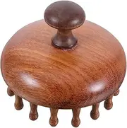 OATIPHO Solid Wooden Scalp Massager Brush Portable Hair Care Tool for Enhances Blood Flow Improves Wood for Scalp Massage