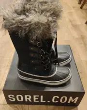 ⭐NEW⭐ Sorel Womens Joan of Arctic Boots BLACK AND QUARRY (STONE) SIZE 7