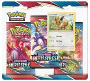 Battle Styles Sword & Shield Pokemon TCG 3 Booster Pack Blister - Eevee