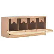 Chicken Laying Nest 4 Compartments 106x40x45 cm Solid Pine Wood