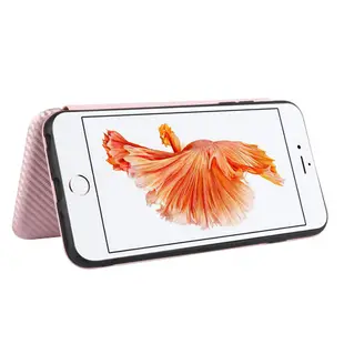 時尚碳纖維 翻蓋皮套 蘋果 iPhone 6 6S Plus 手機殼 掀蓋保護殼 i6 i6S i6P 磁吸 手機套