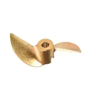 RC Boat Propeller 3.18mm Shaft 2 Vanes 32mm 1.4 P/D Fan Shape Brass CW Rotating