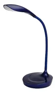 Konnect Blue LED Desk Lamp Flexible Neck USB Charging Touch Dimmer 3 Levels