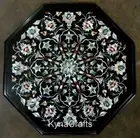 Corner Table for Office Furniture Decor 14 Inches Black Marble Coffee Table Top