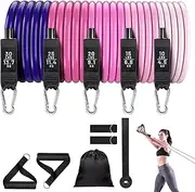 Exercise Bands Set, Resistance Bands | 11 Exercise Bands | Weight Bands for Workout, Body Stretching, Elastic Bands for Home Gymnastics