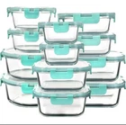 12 Pack Glass Storage Containers with Lids, Leak-Proof Meal Prep Containers