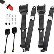 2 PCS Universal Seat Belt Pads, 2025 New Adjustable Retractable Seat Belt for Go-Karts, Club Golf Carts, SUVs, Cars, Minivans(Black)