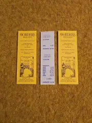 Borders Bookstore Shop Memento Bookmarks And Vintage Receipt