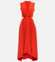 [Altuzarra] Altuzarra V-neck midi dress AU 16 orange