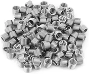 100 Pcs 304 Stainless Steel Screw Wire Sleeve Thread Repair Insert Assortment Kit M6x1.0x1.5D,Locking Type Wire Screw Sleeve for Aircraft, Automotive, Mechanized Fasteners.