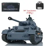 Henglong 1/16 7.0 Plastic Panzer IV F2 BB IR RTR RC Tank 3859 360° Turret Smog
