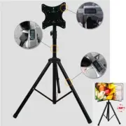 Portable Flat Panel Monitor Stand with Foldable Tripod TV Stands for 14"-40" TVs
