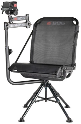 Bog Pod DeathGrip 360 Shooting Rest Chair Black Extendable Legs 400 Lb Capacity