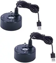 2PCS Mist Maker LED Fogger Water Fountain Pond Fog Machine Atomizer Humidifier Mini Size Large Capacity