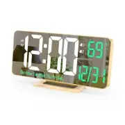 Desk Clock for Bedroom Accessories 6.7in Gold Digital Alarm Clock with