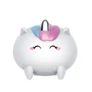 USB Charging Silicone LED Night Light Little Monster Silicone Lamp Indoor Lighting Home Bedroom Decoration Kids Christmas Gifts SILVER COLOR