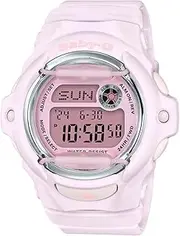 CASIO Women's Baby-G Resin Band Digital Watch, Pink Dial, Pink Band