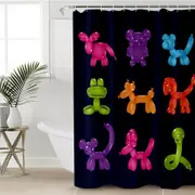 Animal Shape Balloons Shower Curtain