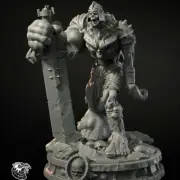 Colossal Undead Zombie | Dinoworld Kingdoms | D&D Miniature 75mm