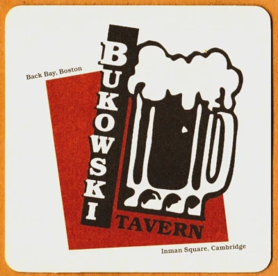 Harpoon Brewery Bukowski Tavern Beer Coaster Boston MA