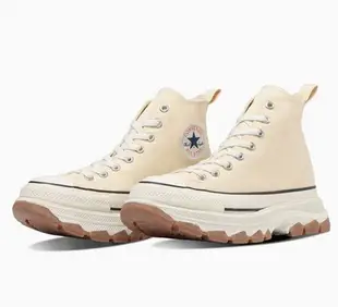 【Luxury】日本限定100週年 Converse ALLSTAR TREKWAVE OX 米白橘奶油底焦糖底厚底增高