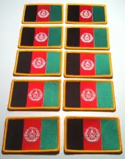10 AFGHANISTAN Flag Patch W/ VELCRO® Brand fastener Military Afghan Emblem #7