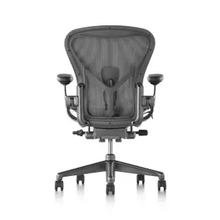 【Herman Miller】Aeron2.0全功能 鋼製腳 碳灰色 B SIZE DW扶手(功能最頂配☆ 經典再進化 二代人體工學椅)