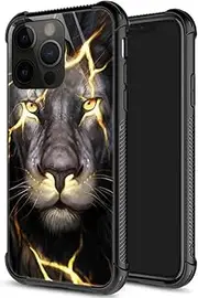 Compatible with iPhone 14 Pro Max Case, Magma_Lion iPhone 14 Pro Max Cases for Men Boys, Pattern Design Shockproof Anti-Scratch Organic Glass Case for Apple iPhone 14 Pro Max 6.7-inch