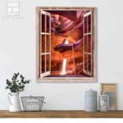 Antelope Canyon Wall Art Antelope Scenery Through Vertical Window Wrapped Or ...