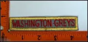Military Patch US Army Washington Greys Tab/Bar New Old Stock #T1647