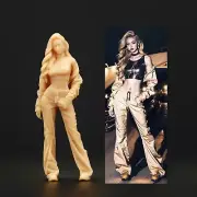 Resin 1/64 A358 Sportswear Hot Girl Miniature Woman Figures Model Toys Panited