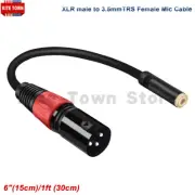 XLR 3 Pins Male to 3.5mm (1/8") TRS Female Microphone Extension Adapter Cable
