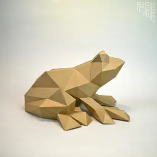 問創設計 DIY手作3D紙模型 禮物 擺飾 小動物系列 -青蛙