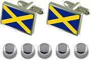 [Select Gifts] Shirt Dress Studs Mercia County England Flag Cufflinks