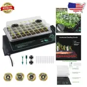 BPA-Free Seed Starter Tray with Humidity Domes & 10x20 Heat Mat for Seedlings