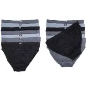 Rio 14 Pack Mens Cotton Plain Hipster Briefs Undies Underwear Grey Black Bulk MXL47W