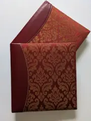 Two Pocket Photo Albums, New (no tags), Red Paisly, holds 160 4X6 photos each