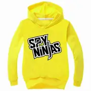 Kids Girls Spy Ninja Cwc Long Sleeve Hoodie Pullover Hooded Sweatshirt Tops -NMAOV Yellow 13-14 Years