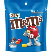 M&M's Crispy Milk Chocolate Snack & Share Bag 145g